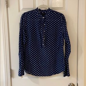 Jcrew polkadot blouse size 8
